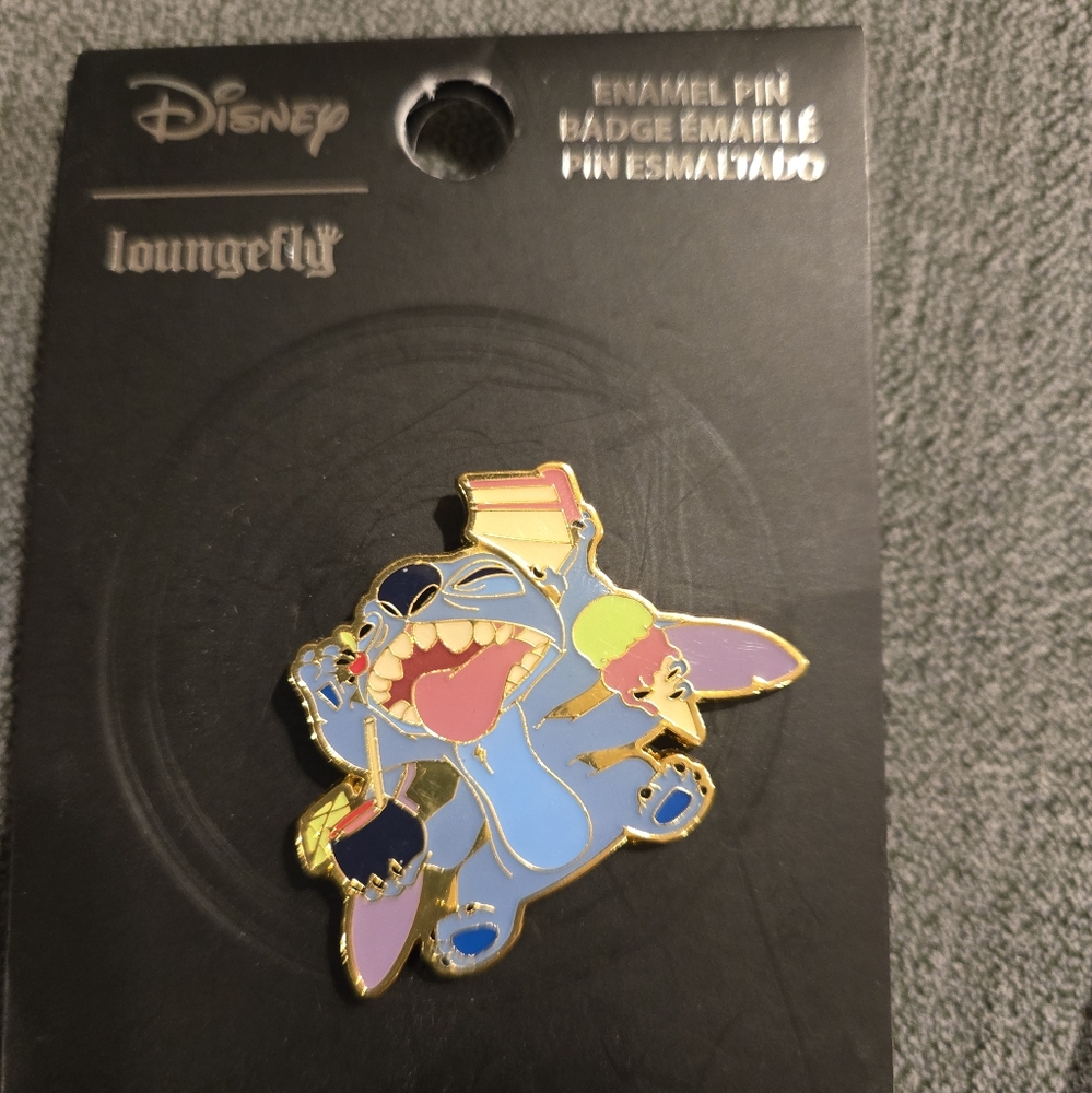 2 Loungefly Stitch Enamel Pins